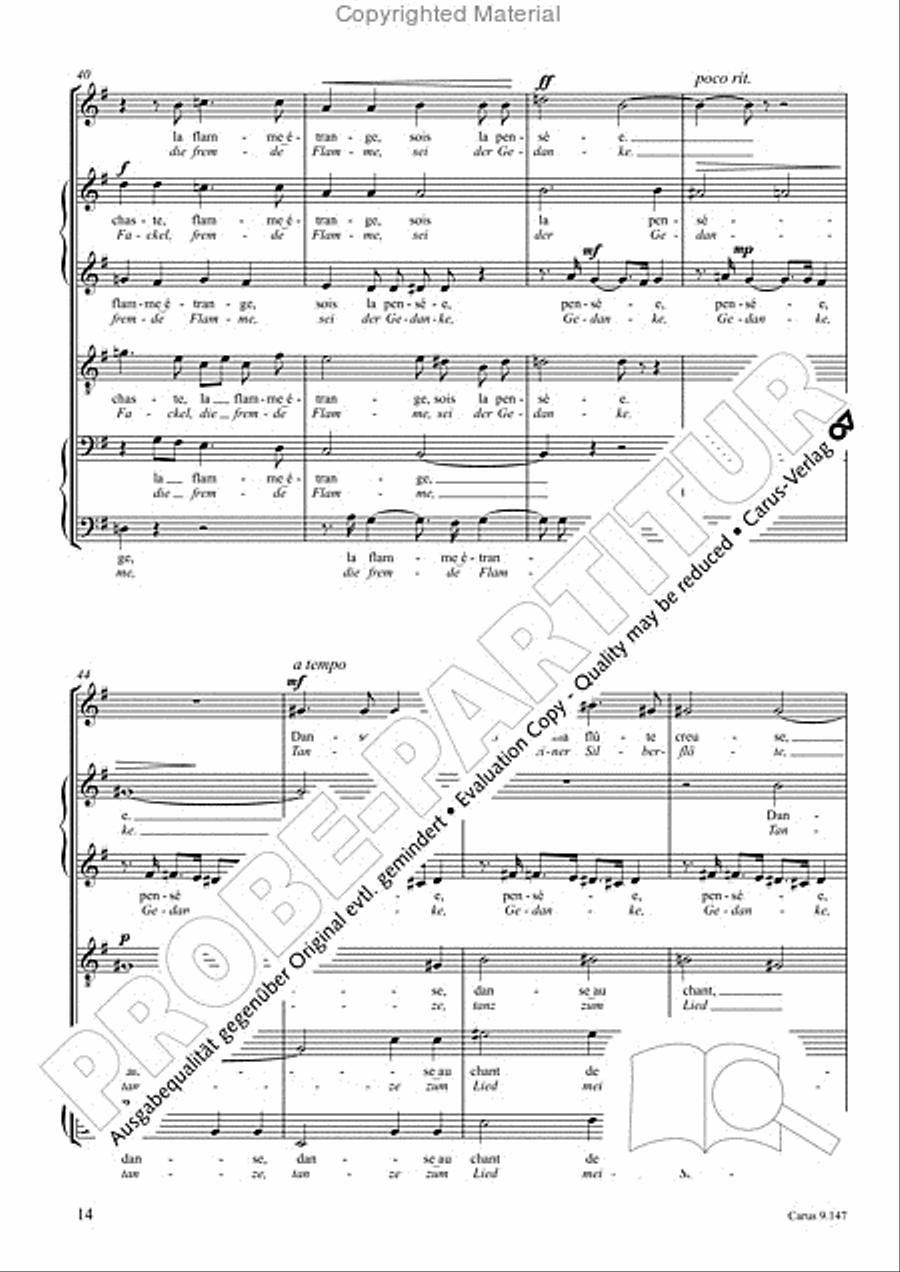Gottwald/Faure: Deux Melodies Choir scores gallery preview page 15