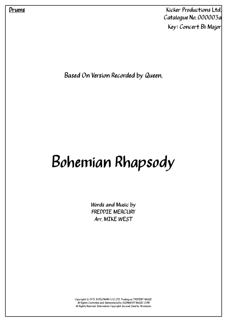 Bohemian Rhapsody Drum Set scores gallery preview page 1