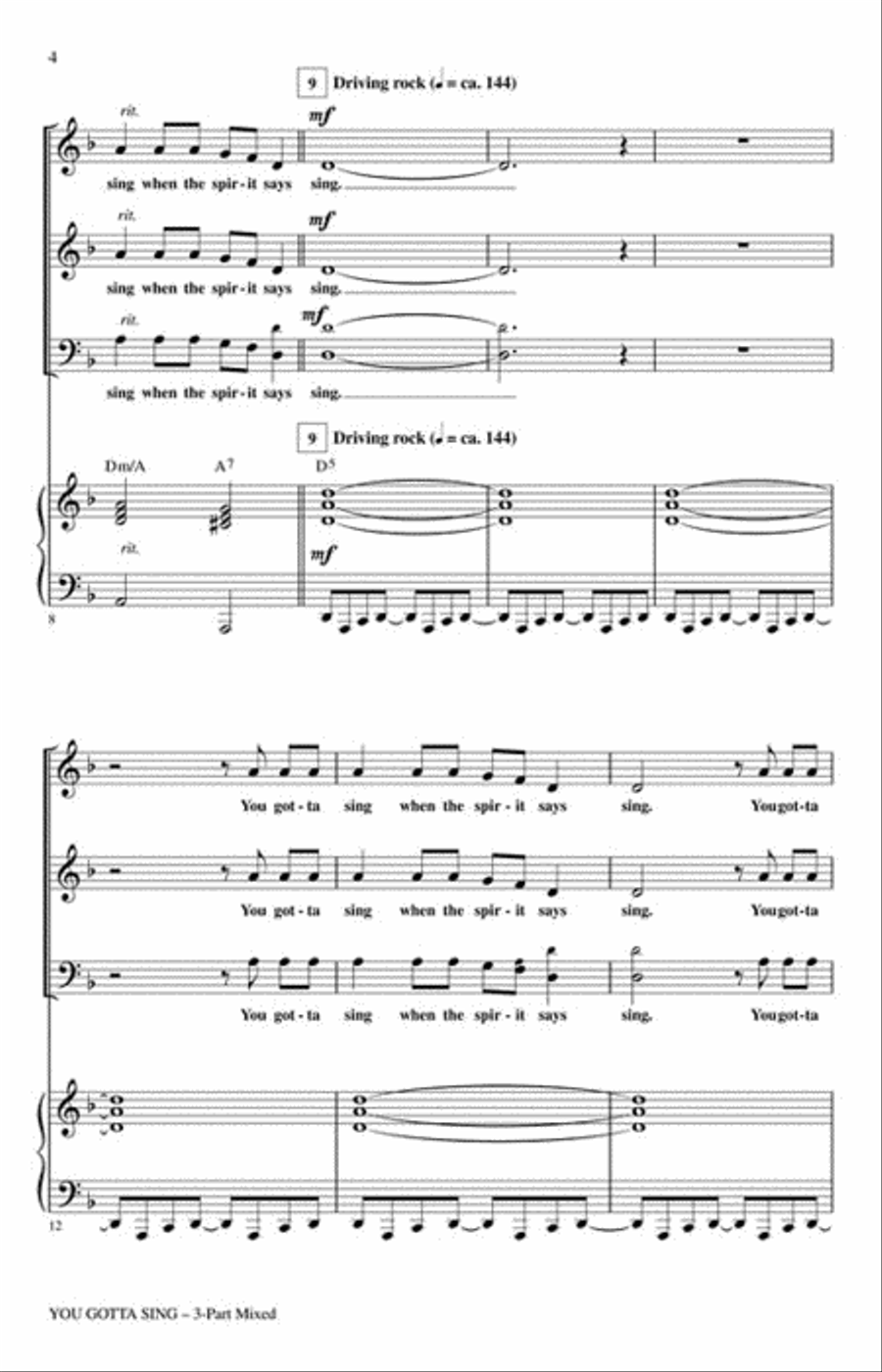 You Gotta Sing 3-Part scores gallery preview page 3