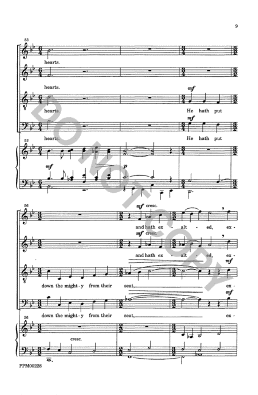 Evening Service for the Nativity Divisi scores gallery preview page 10
