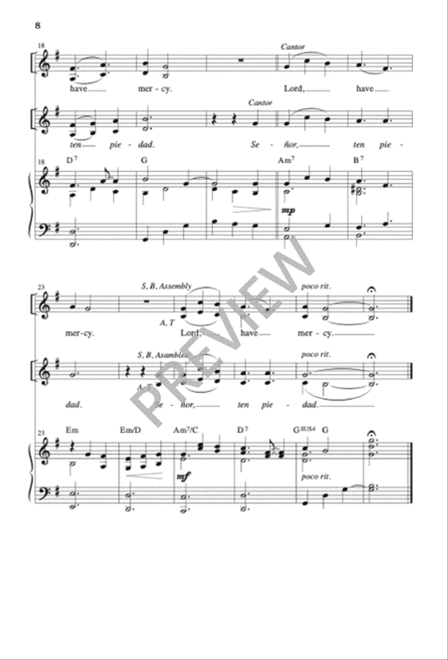 Mass of the Sun of Justice / Misa Sol de Justicia 4-Part scores gallery preview page 10