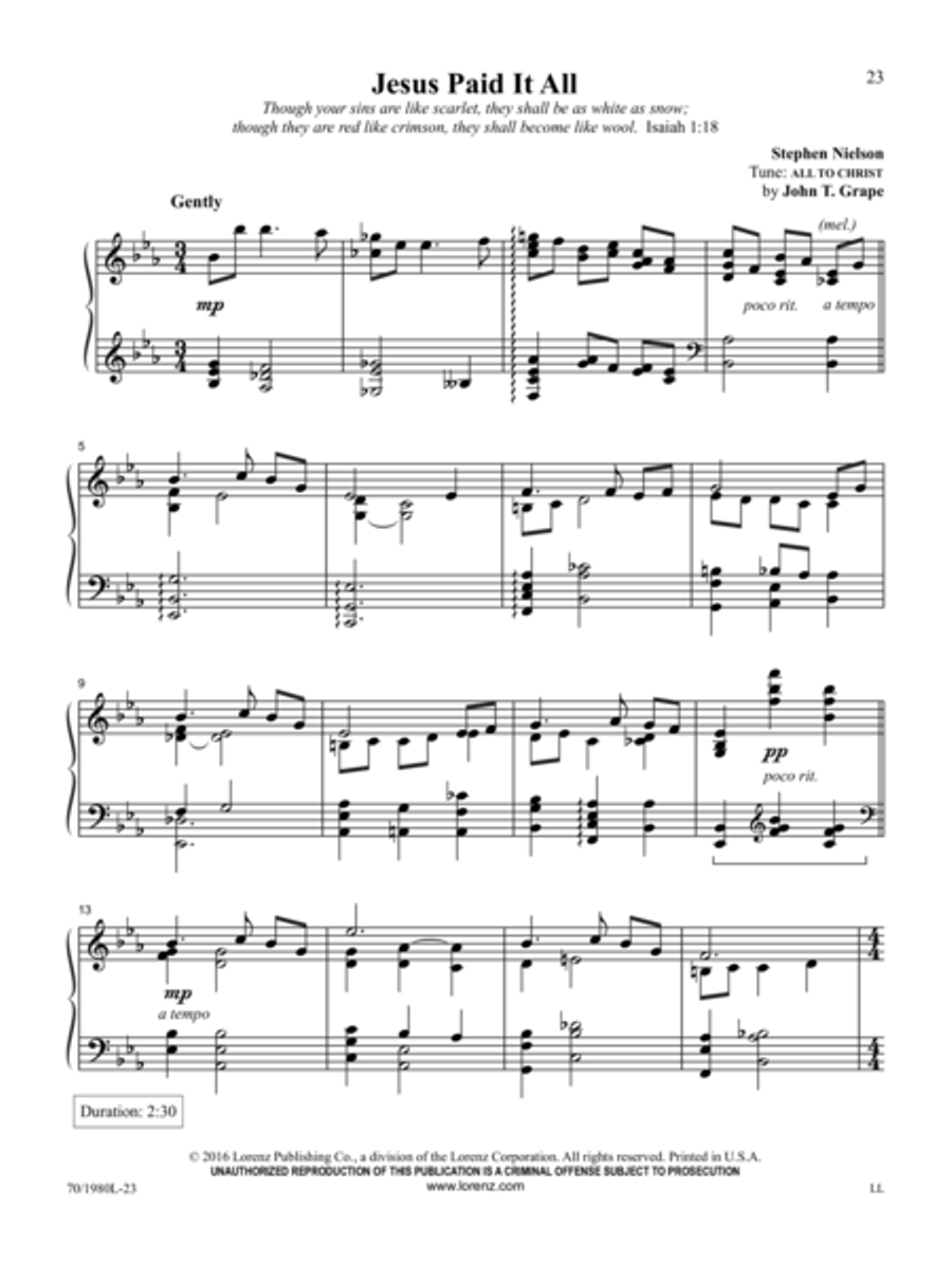 To God Alone Be Glory To God Alone Be Glory Piano Solo scores gallery preview page 15