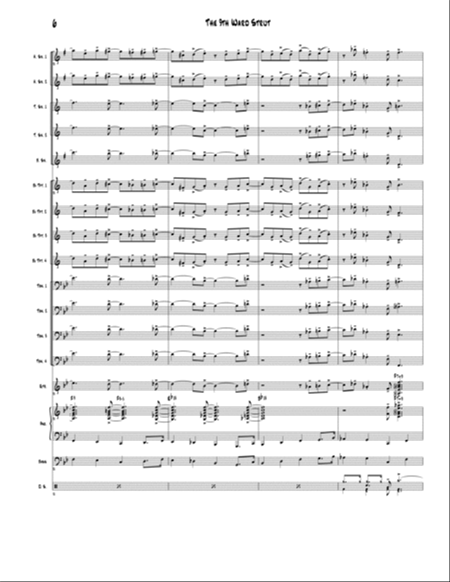 The 9th Ward Strut Jazz Ensemble scores gallery preview page 6