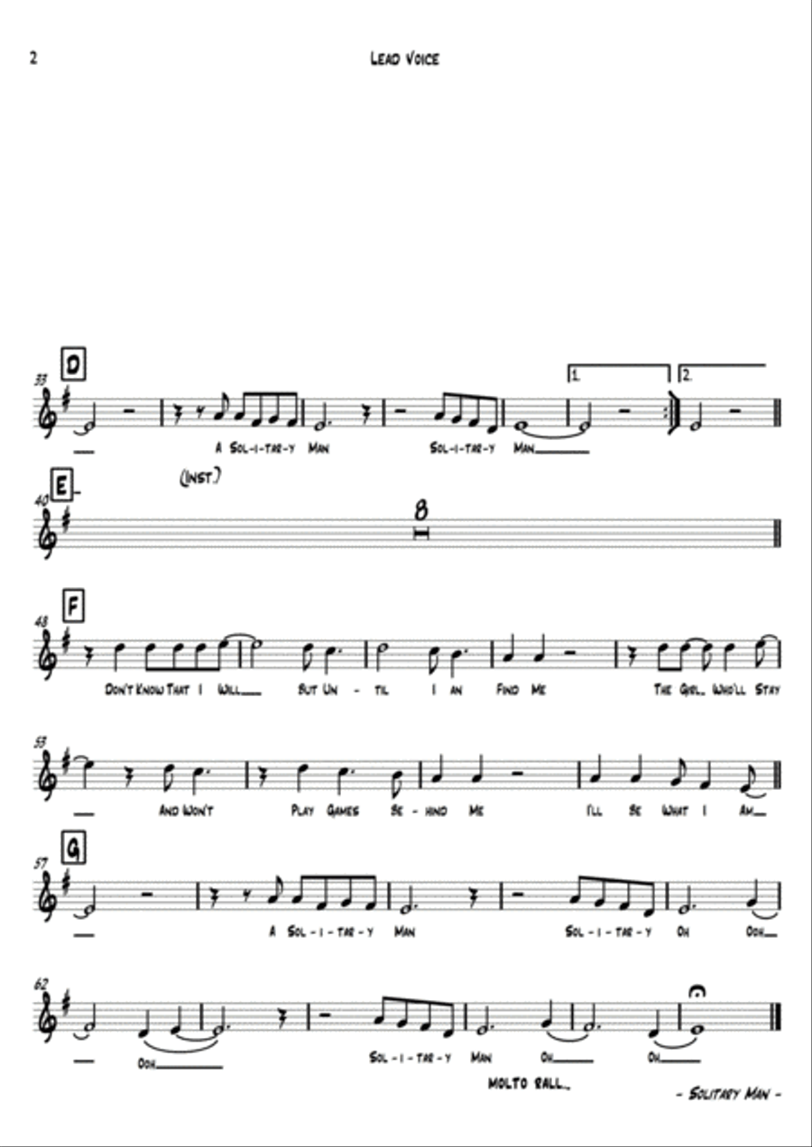 Solitary Man Large Ensemble scores gallery preview page 3