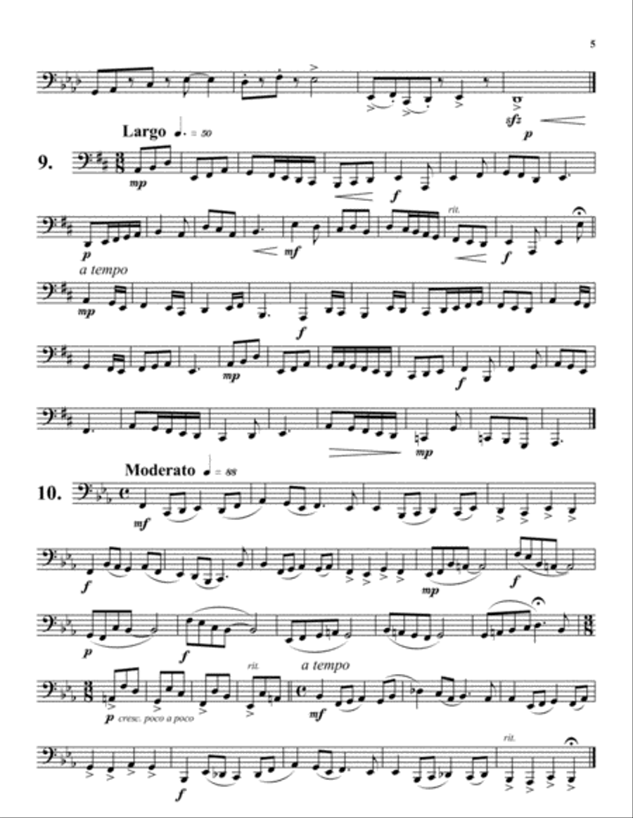 Twenty Etudes for Tuba Tuba scores gallery preview page 5