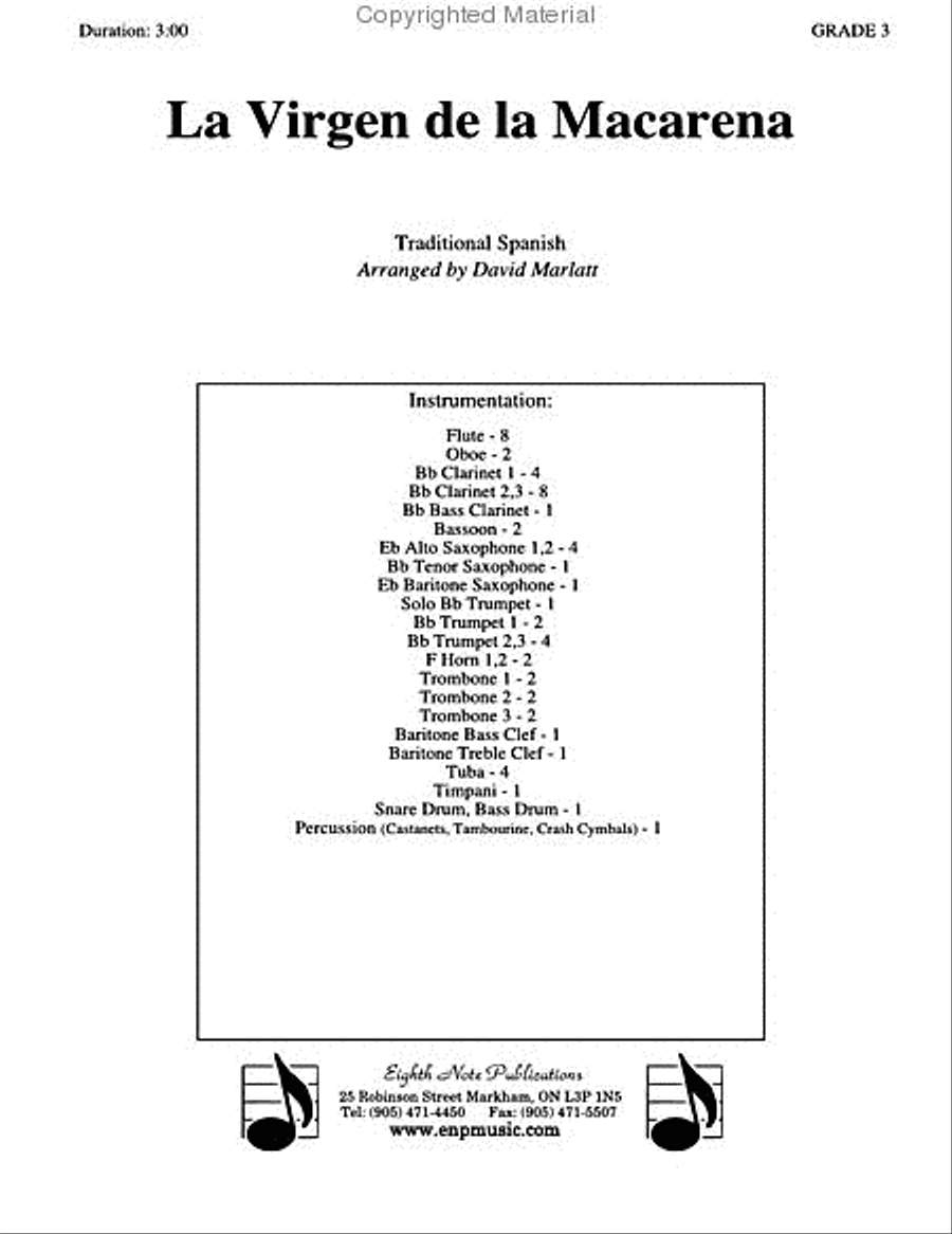 La Virgen de la Macarena Concert Band scores gallery preview page 2