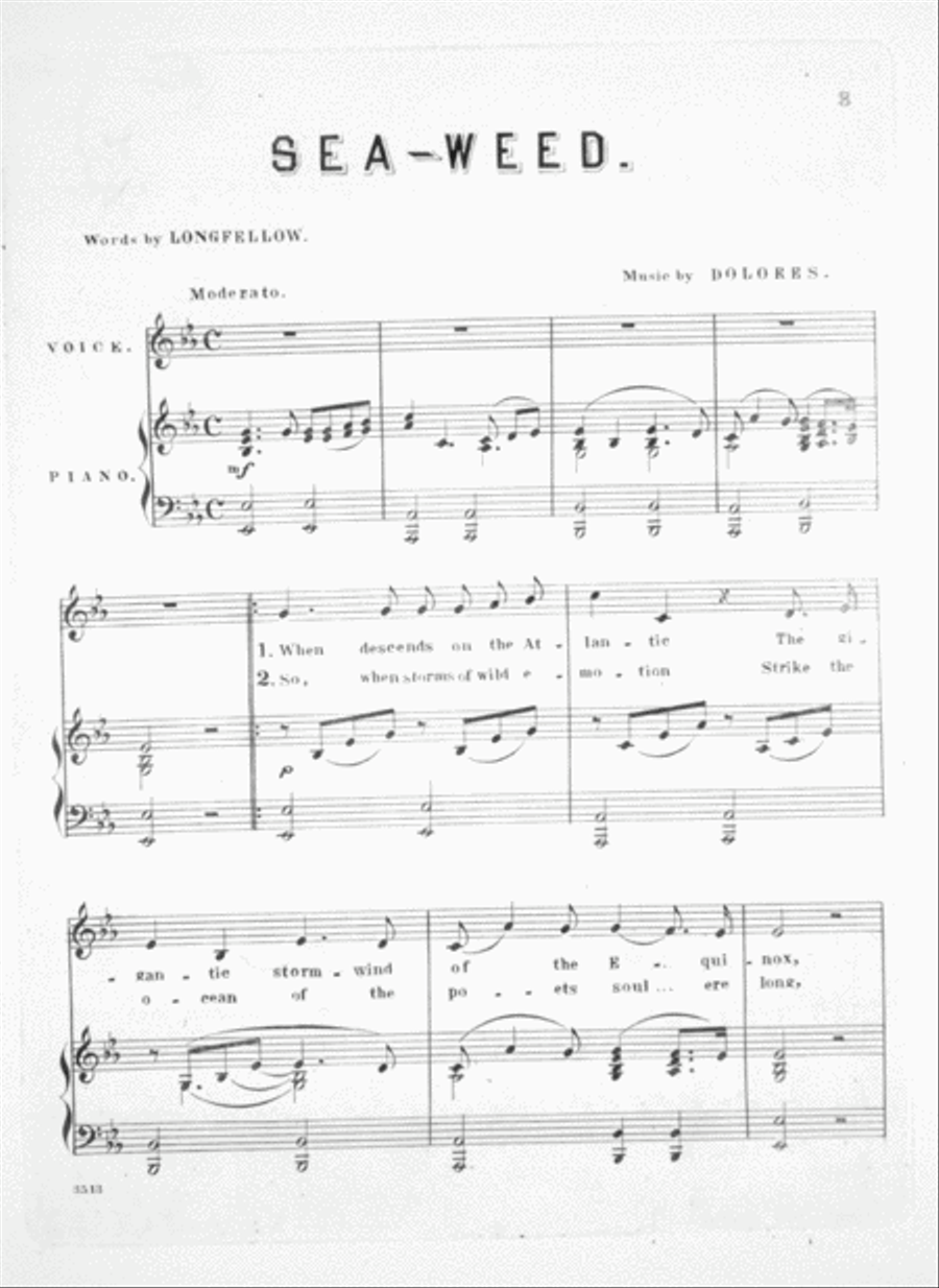 Seaweed. Song Voice scores gallery preview page 2