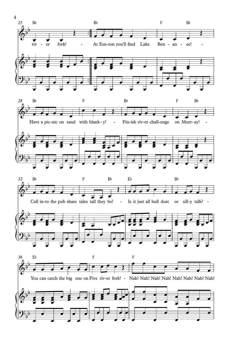 The Five River Fork! The Five River Fork! Piano, Vocal scores gallery preview page 4