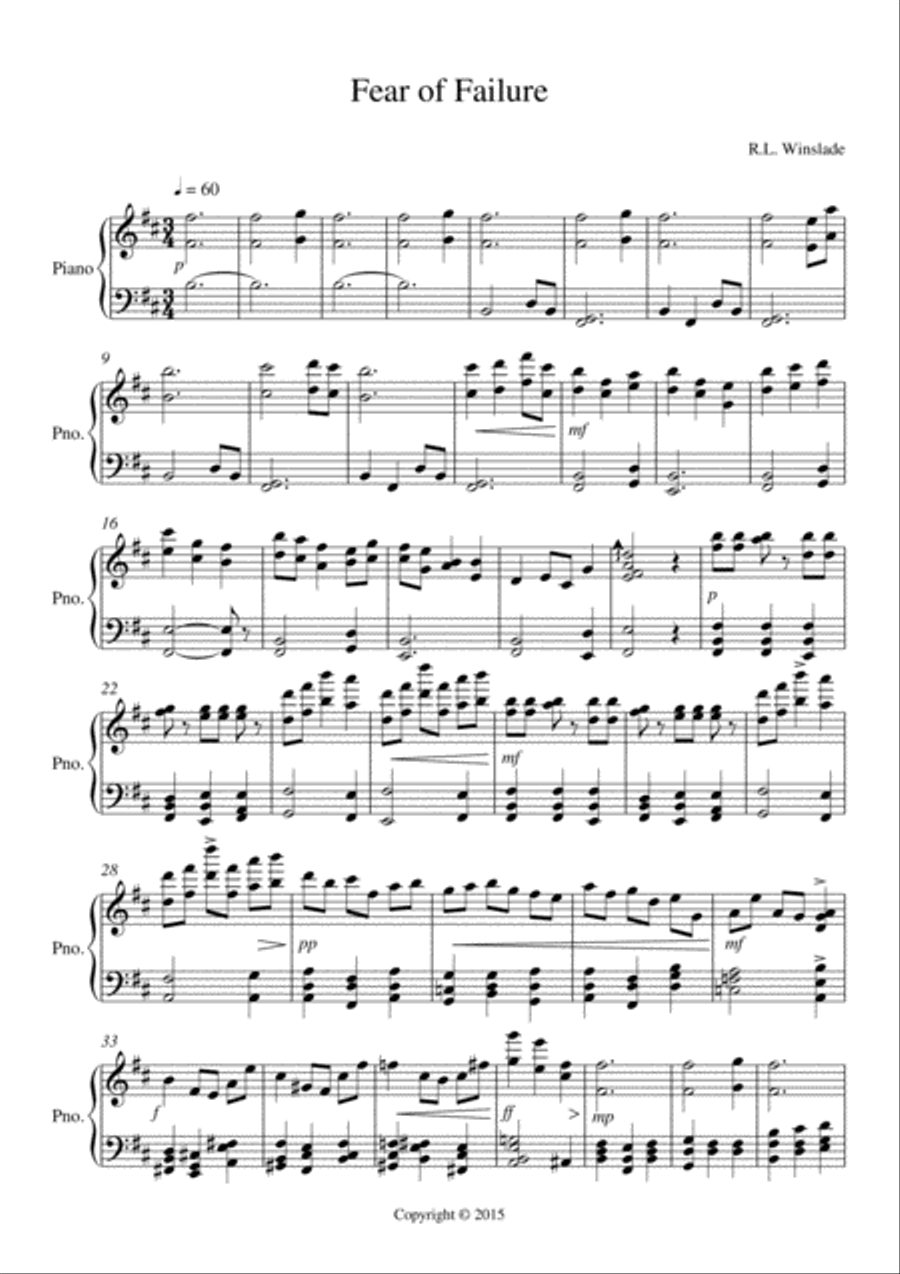 Fear of Failure Fear of Failure Piano Solo scores gallery preview page 2