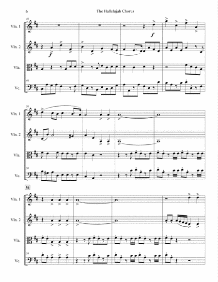 The Hallelujah Chorus for String Quartet image number null