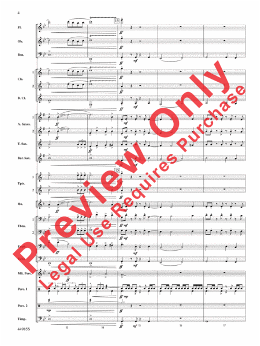 Pursuit of the Centaur Concert Band scores gallery preview page 5
