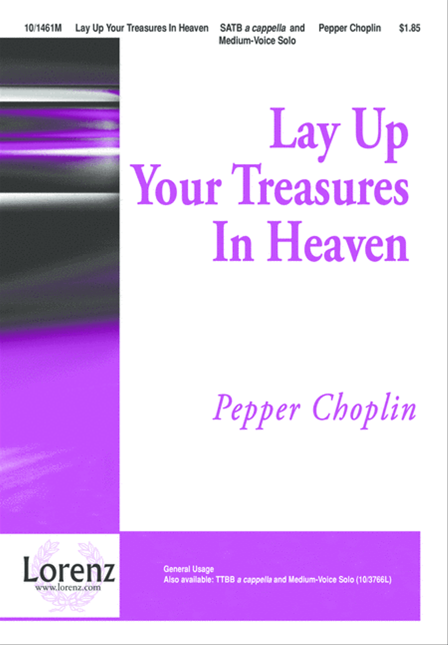 Lay Up Your Treasures in Heaven 4-Part scores gallery preview page 2