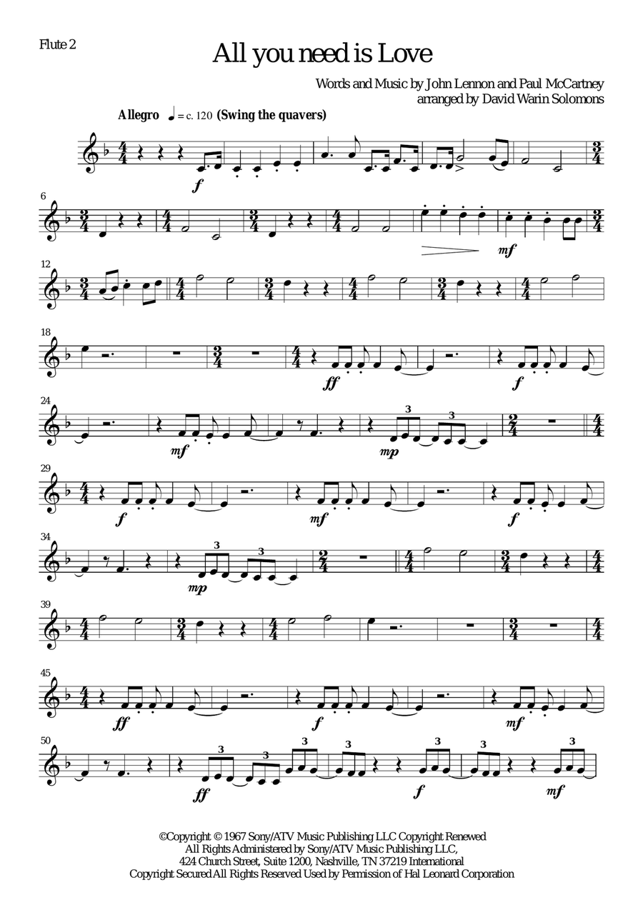 All You Need Is Love All You Need Is Love Small Ensemble scores gallery preview page 6