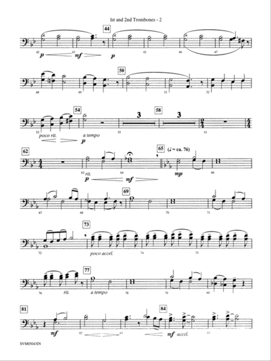 A Festival of Carols (A Medley): 1st & 2nd Trombones Trombone scores gallery preview page 2