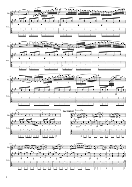 Paganini 6 Sonatas for Violin and Guitar Op.2 No.1