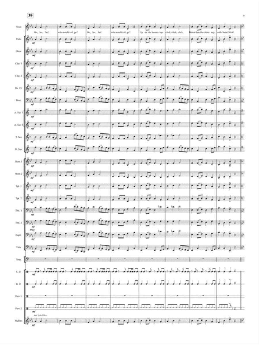 Sing Along With Santa! Concert Band scores gallery preview page 8