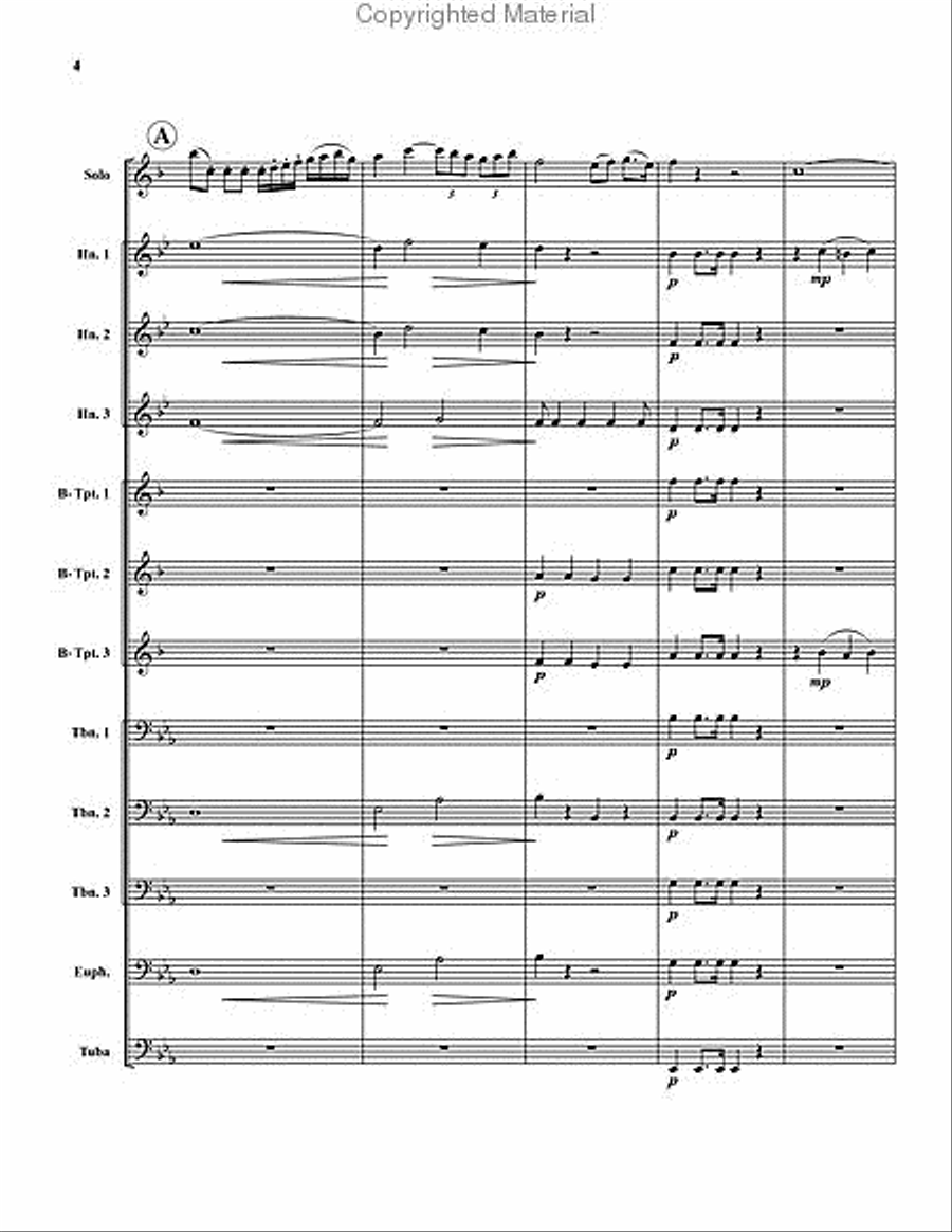 Concerto for Trumpet Brass Ensemble scores gallery preview page 5