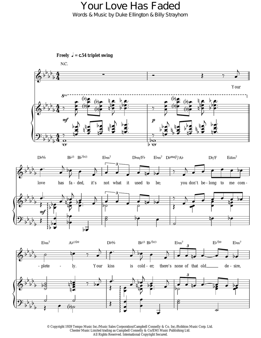Your Love Has Faded Your Love Has Faded Guitar scores gallery preview page 1