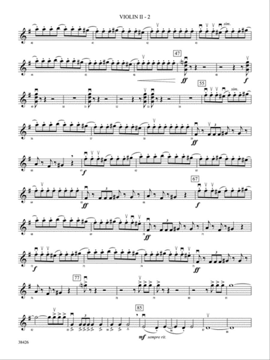 A Mad Russian's Christmas: 2nd Violin String Orchestra scores gallery preview page 2