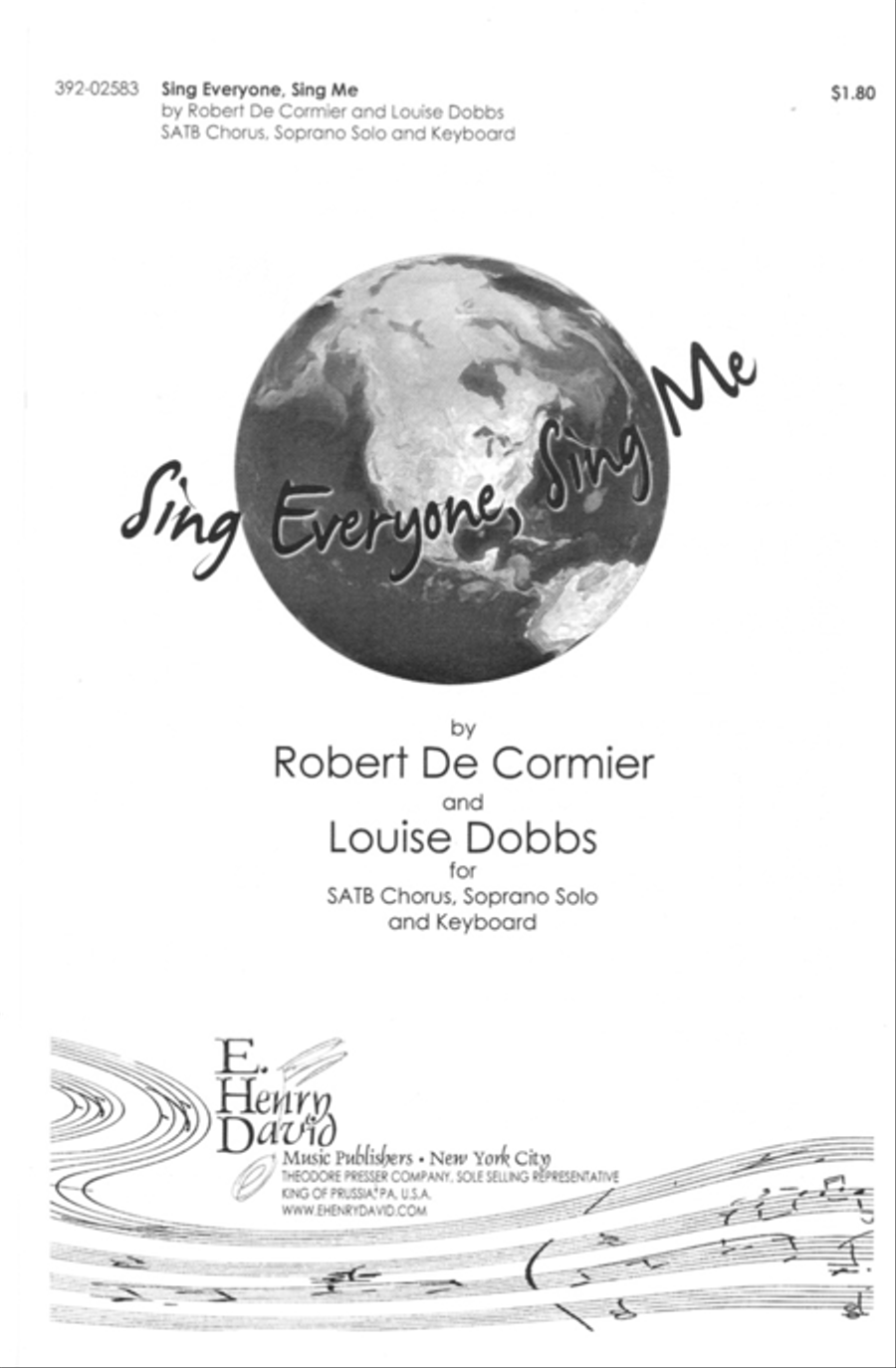 Sing Everyone, Sing Me 4-Part scores gallery preview page 1