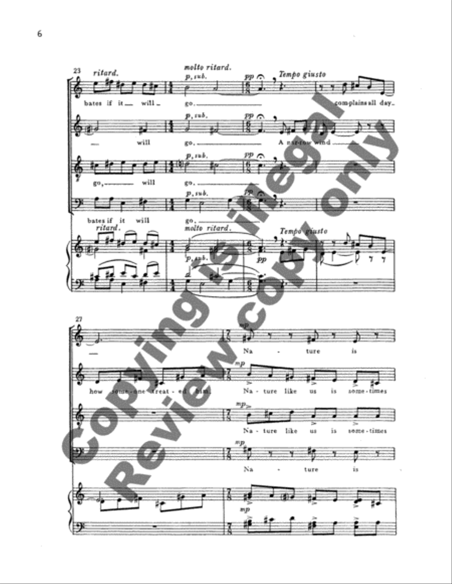 The Sky Is Low Clouds Are Mean 4-Part scores gallery preview page 6