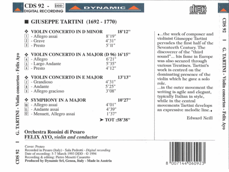 Volume 1: Violin Concertos