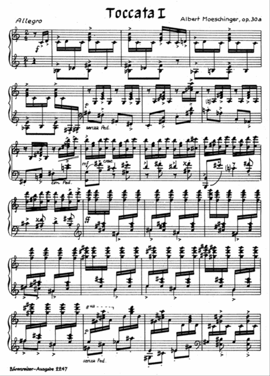 Toccata, No. 1, Op. 30a Toccata, No. 1, Op. 30a Piano Solo scores gallery preview page 2