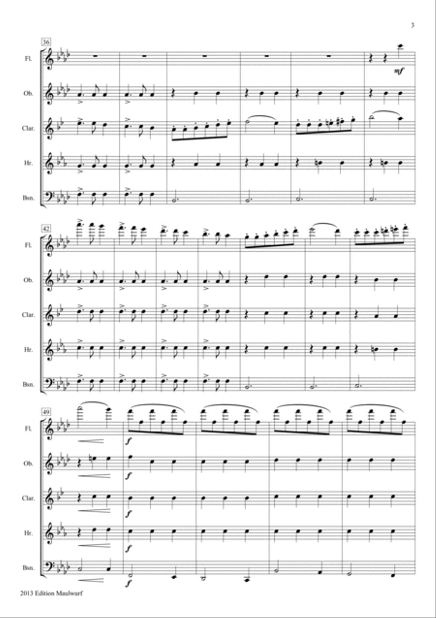 Waltz Waltz Woodwind Quintet scores gallery preview page 3