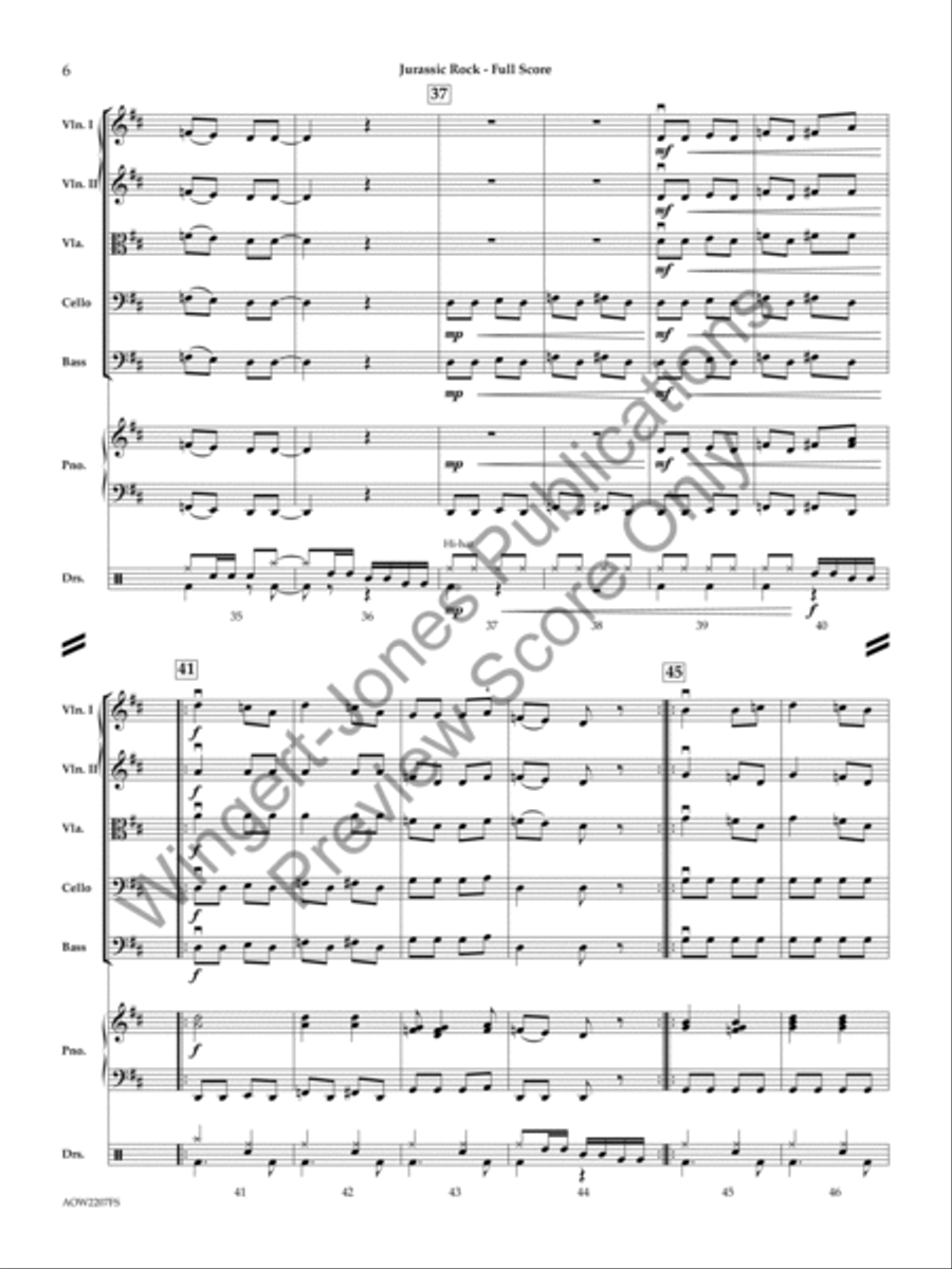 Jurassic Rock (Score) Jurassic Rock (Score) String Orchestra scores gallery preview page 5