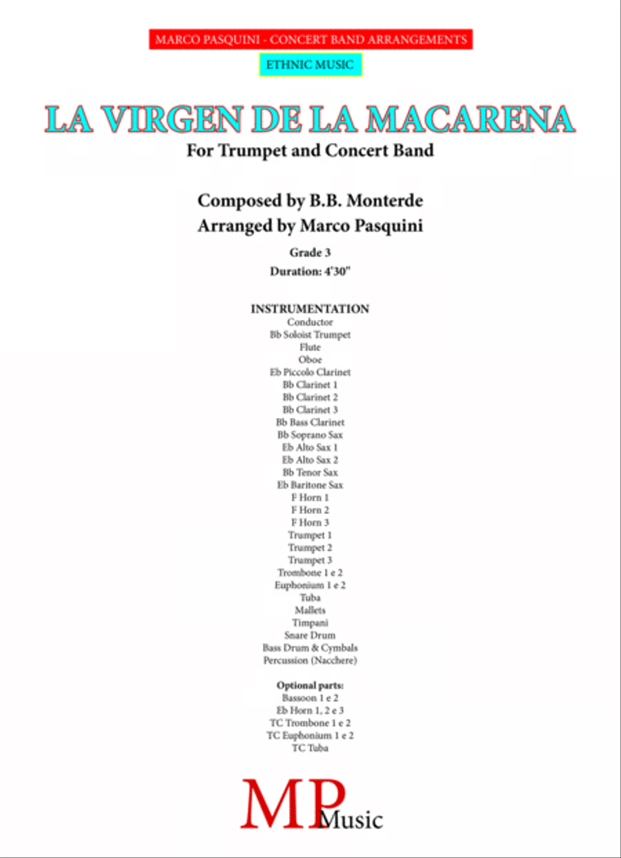 La Virgen De La Macarena Concert Band scores gallery preview page 2