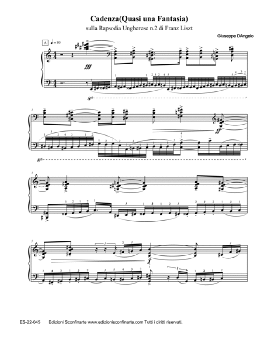 Giuseppe D'angelo: CADENZA (ES-22-045) Piano Solo scores gallery preview page 3