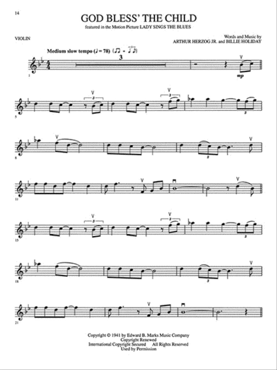 Jazz & Blues Violin Solo scores gallery preview page 3