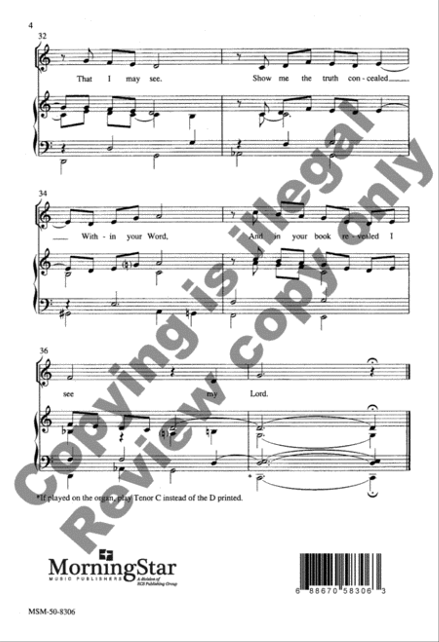 Break Now the Bread of Life Unison Choir scores gallery preview page 9