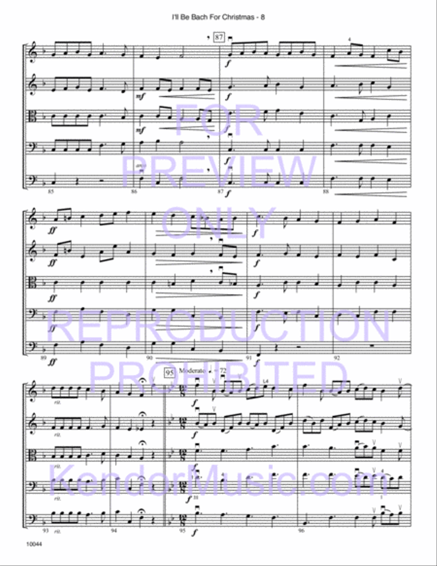 I'll Be Bach For Christmas String Orchestra scores gallery preview page 20