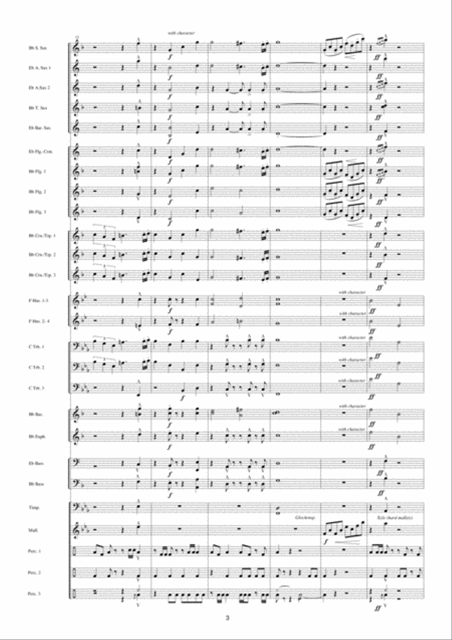 Back To The Future Fanfare Band scores gallery preview page 4
