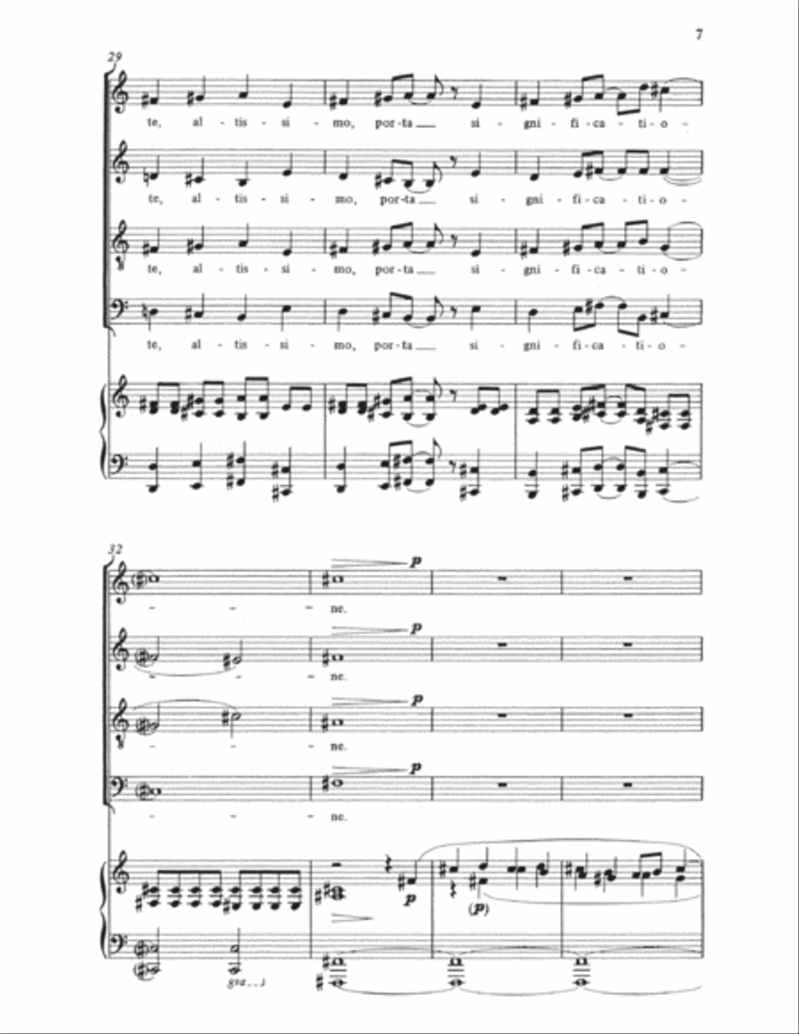 Laudato sie, mi signore from Canticle of the Sun 4-Part scores gallery preview page 6