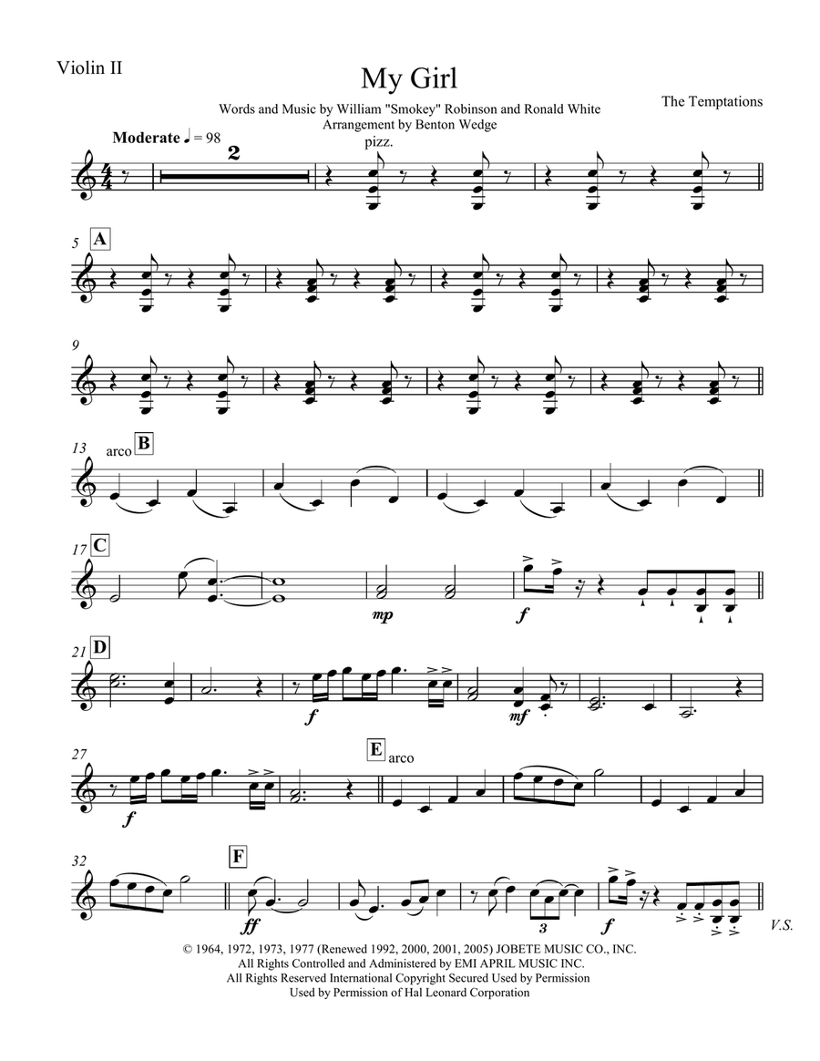 My Girl String Quartet scores gallery preview page 3