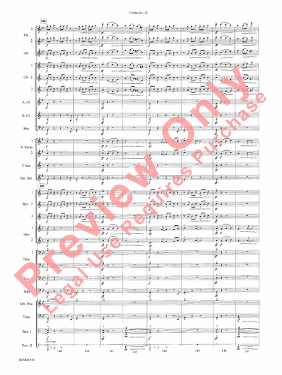 To Challenge the Sky and Heavens Above Concert Band scores gallery preview page 26