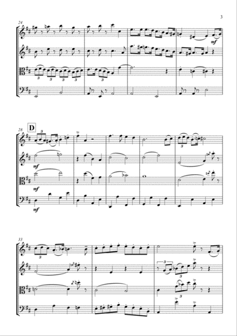 It's Beginning To Look Like Christmas String Quartet scores gallery preview page 3