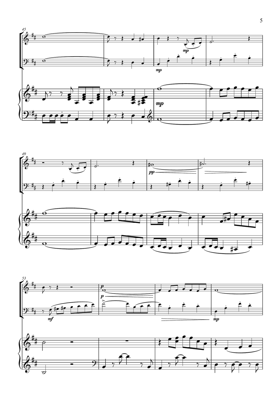 Life Is Beautiful (la Vita E Bella) Woodwind Duet scores gallery preview page 5