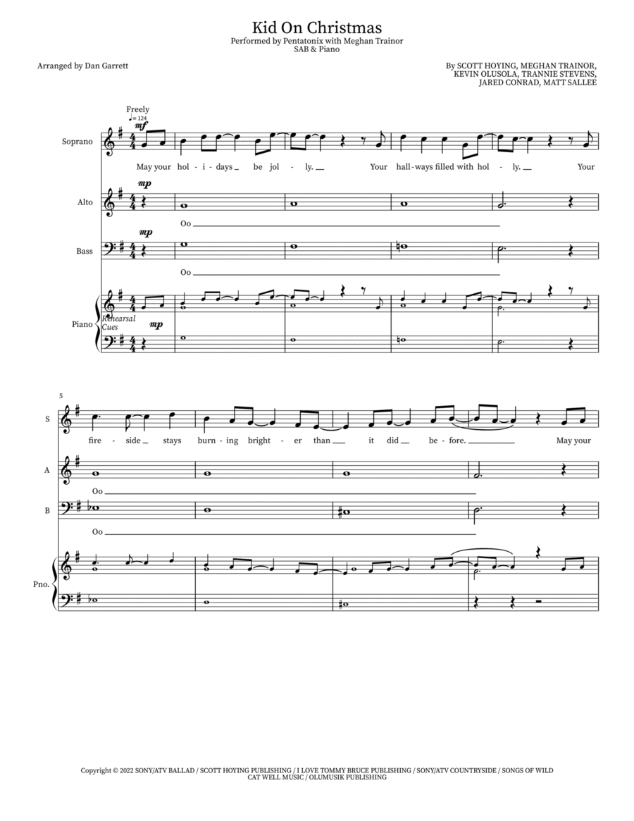 Kid On Christmas 3-Part scores gallery preview page 1
