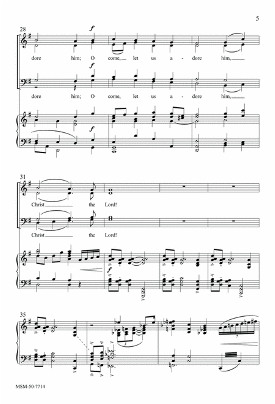 O Come, All Ye Faithful 4-Part scores gallery preview page 5