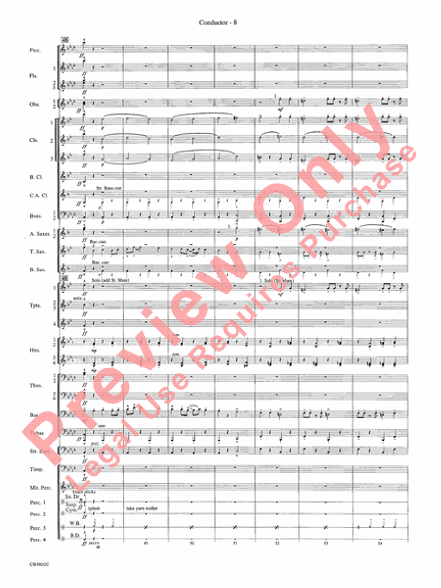 Porgy and Bess Concert Band scores gallery preview page 10