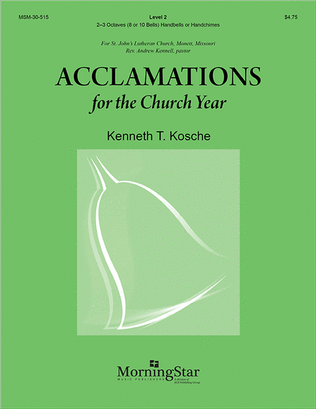 Book cover for Acclamations for the Church Year