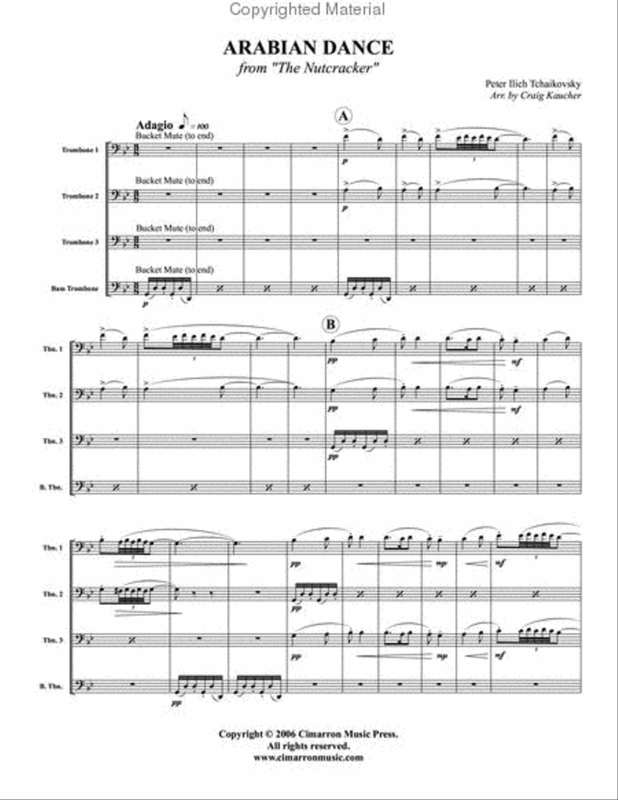Suite from The Nutcracker Trombone Quartet scores gallery preview page 3