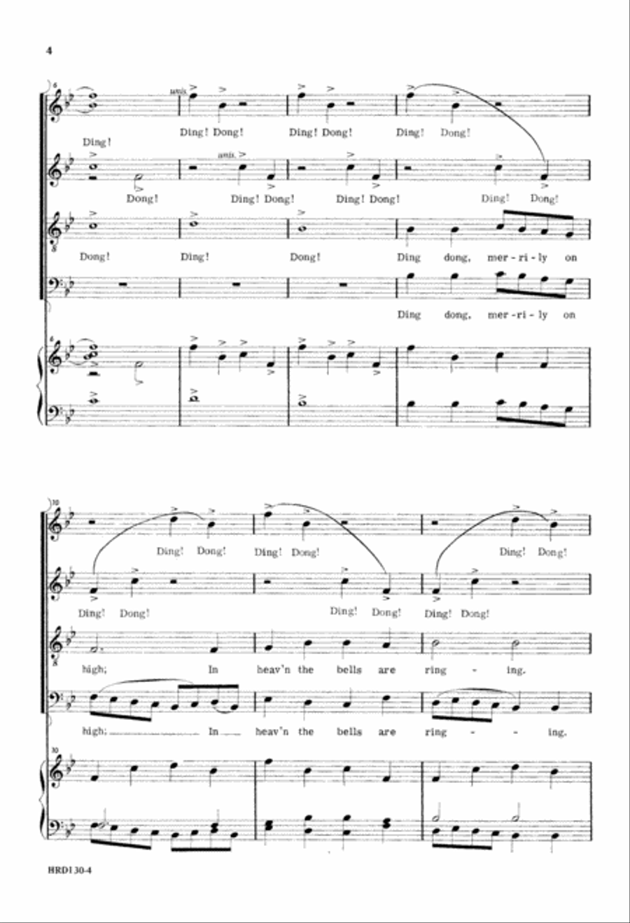 Ding Dong, Merrily on High! Divisi scores gallery preview page 3