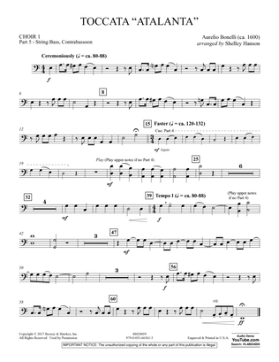 Toccata ("Atalanta") - Choir 1-Pt 5-St Bass, Cbsn
