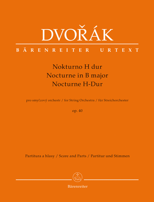 Book cover for Nocturne for String Orchestra in B major, op. 40