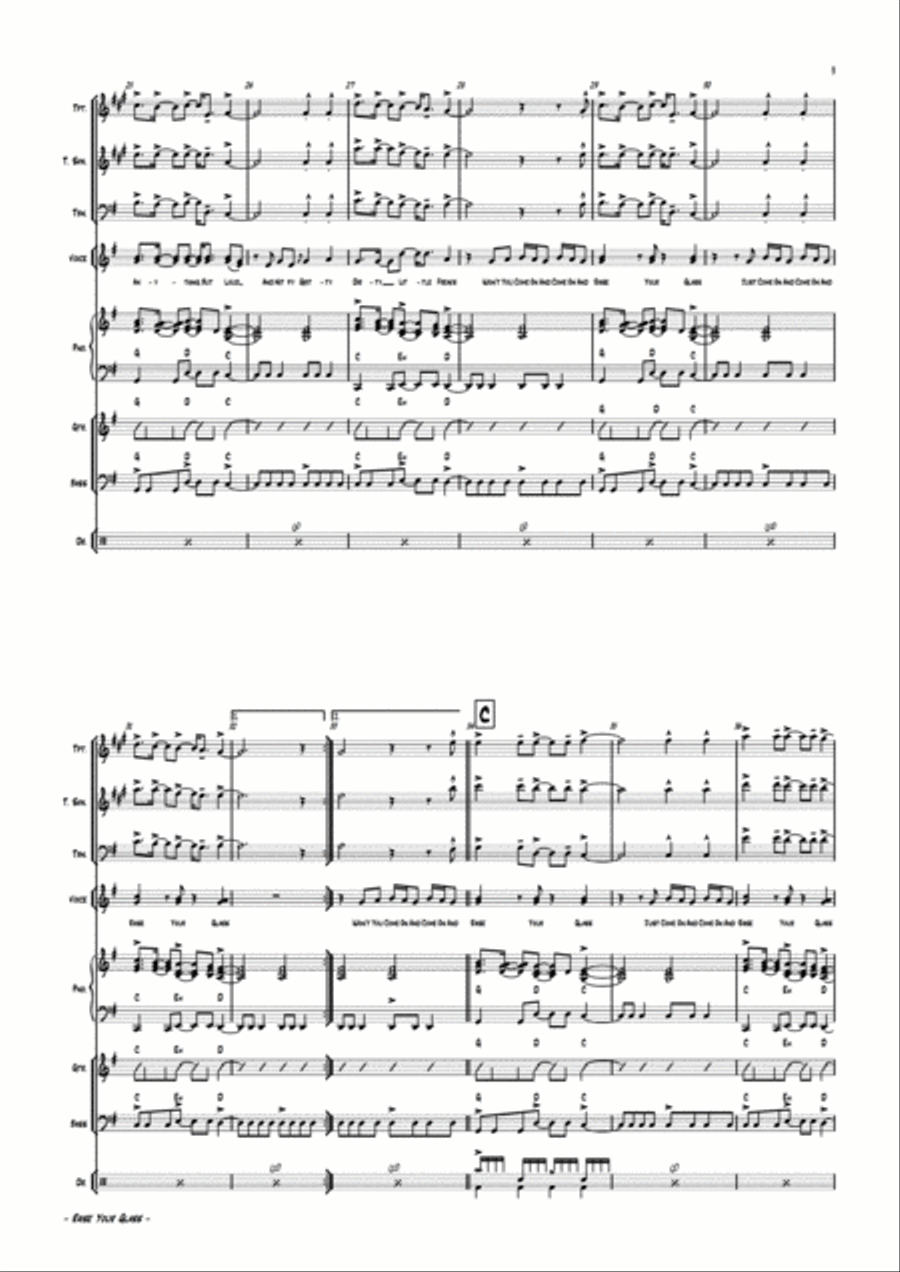 Raise Your Glass Raise Your Glass Jazz Ensemble scores gallery preview page 6