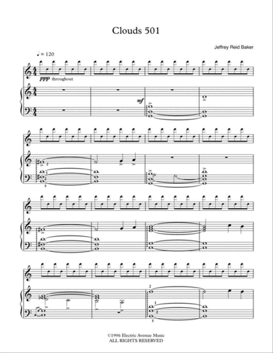 Clouds 501 Clouds 501 Piano Solo scores gallery preview page 2